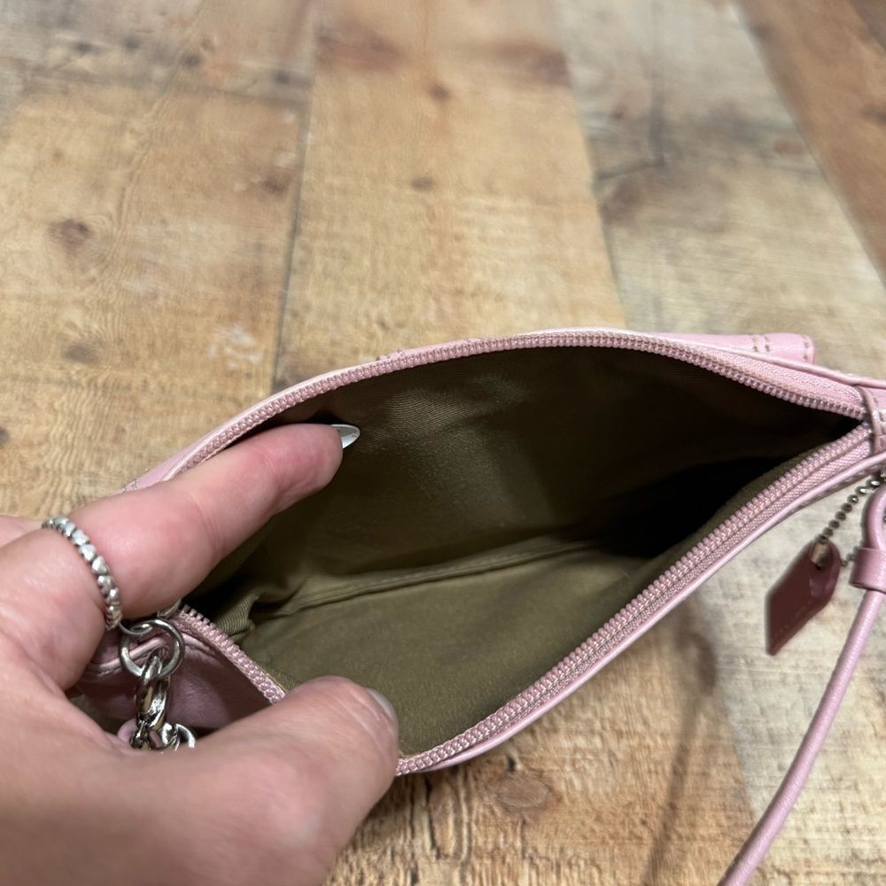 Coach RARE pink leather vintage Y2K soho wristlet clutch bag - Picture 11 of 14